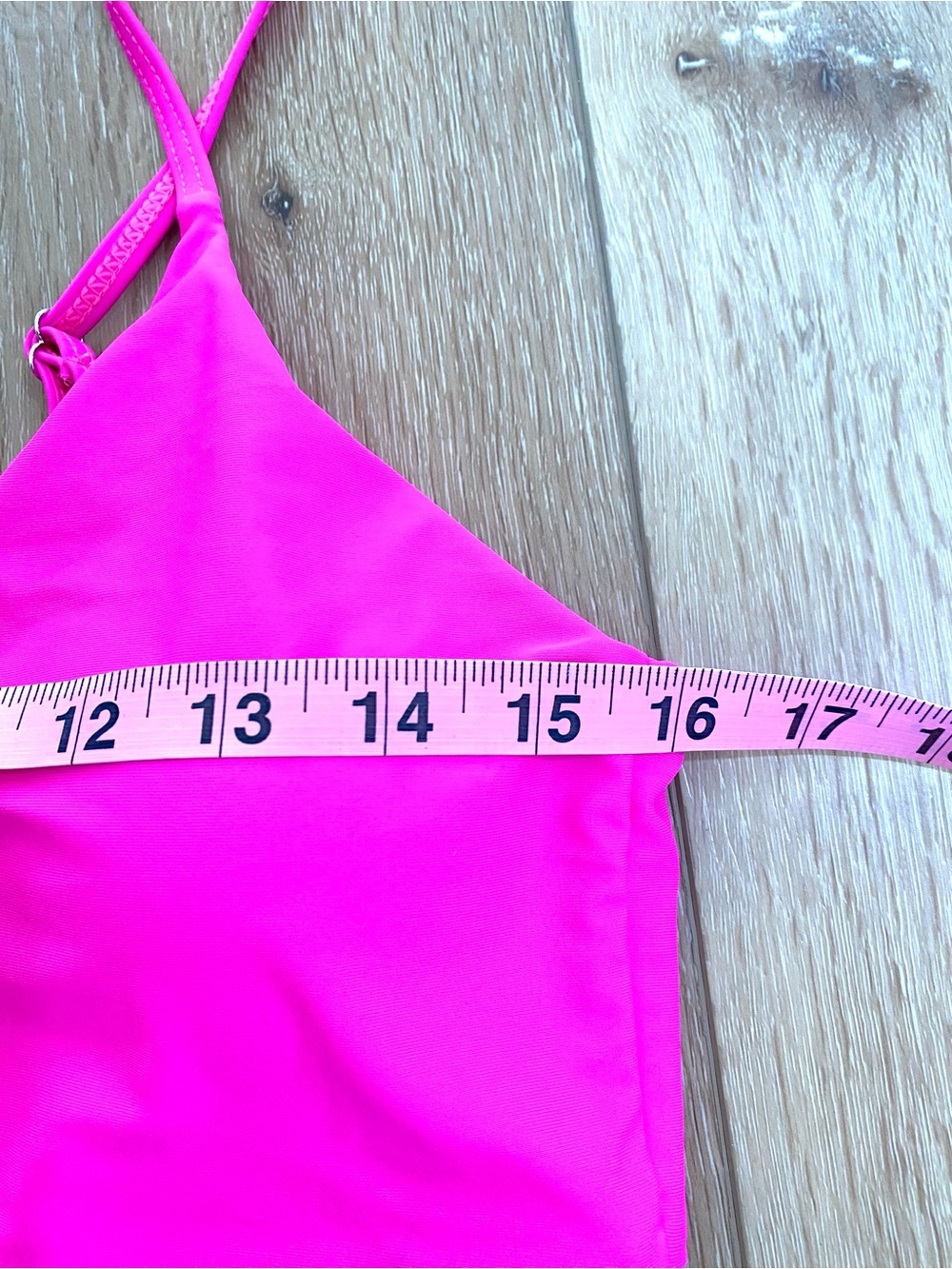 Blooming Jelly Bralette Neon Pink Bikini Top Scoop Neck Barbiecore Swimwear L - Picture 3 of 6